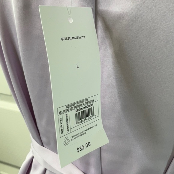 Isabel Maternity Ingrid+ Isabel Lavender Polyester Adjustable Strap Dress Size L - Picture 9 of 10